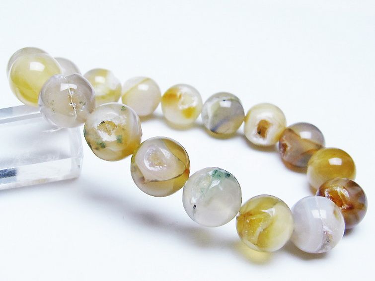 アゲート笑口 ブレスレット 12mm [T39-3207] 1枚目