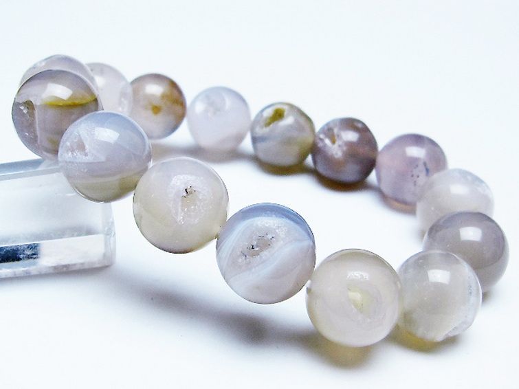 アゲート笑口 ブレスレット 14mm [T39-3219] 1枚目