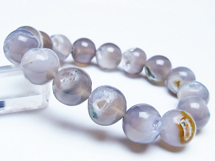 アゲート笑口 ブレスレット 14mm [T39-3244] 1枚目