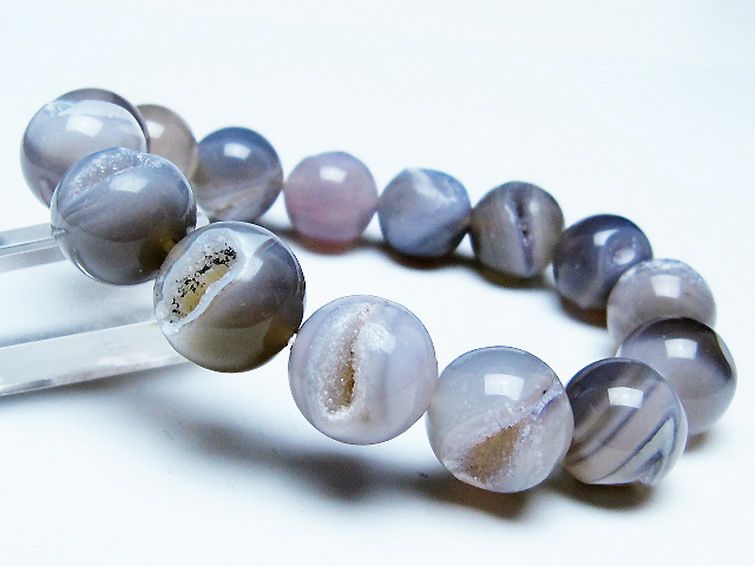 アゲート笑口 ブレスレット 14mm [T39-3252] 1枚目