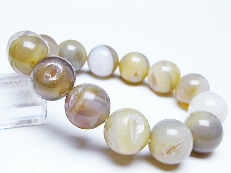 アゲート笑口 ブレスレット 16mm [T39-3258] 1枚目