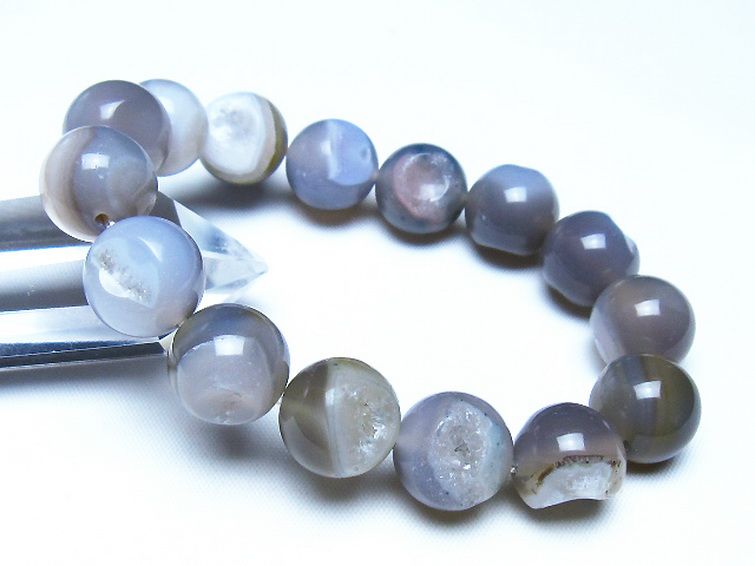 アゲート笑口 ブレスレット 14mm [t39-3418] 1枚目