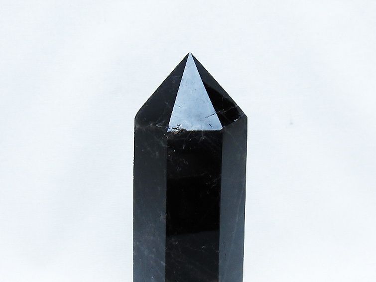 モリオン 純天然 黒水晶 六角柱 [t401-4746]