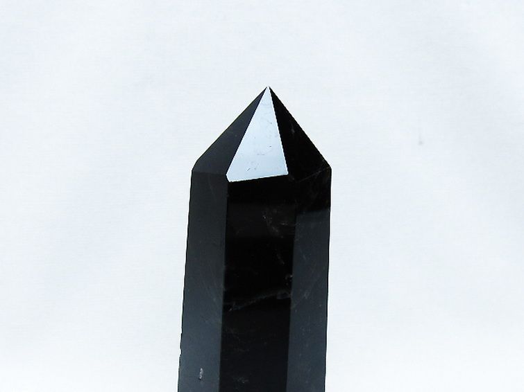 モリオン 純天然 黒水晶 六角柱 [t401-4786]