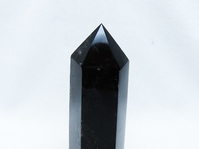 ✳️限定品✨漆黒の超極大ポイント✨超極上の逸品☆モリオン六角柱 天然石 原石 置物 モリオン 純天然 黒水晶 六角柱 [t401-4788]