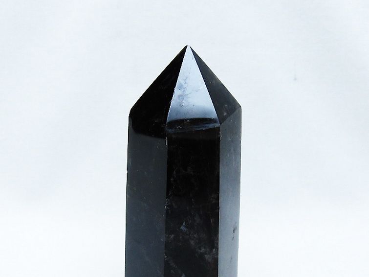 モリオン 純天然 黒水晶 六角柱 [t401-4788]