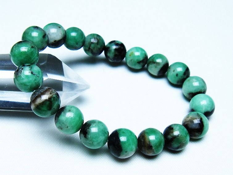 エメラルド ブレスレット 10mm [T402-3455] 1枚目