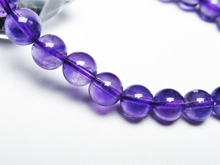アメジスト ブレスレット 7mm [T406-3414] 3枚目