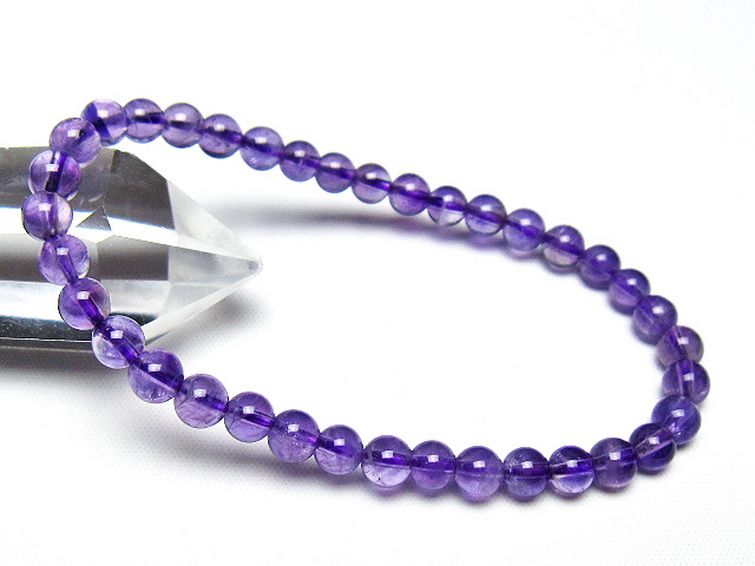 アメジスト ブレスレット 5mm [t406-3826] 1枚目
