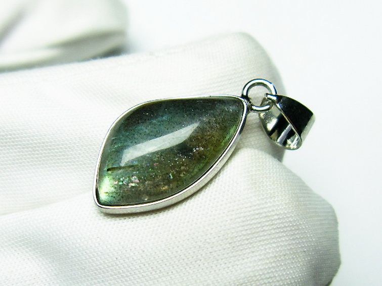 ラブラドライト ペンダント [T413-3695] 2枚目