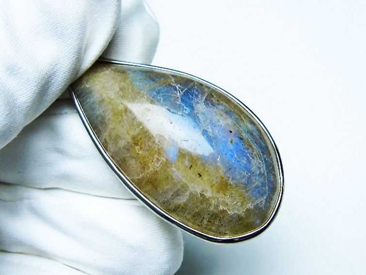 ラブラドライト ペンダント [T413-4139] 2枚目