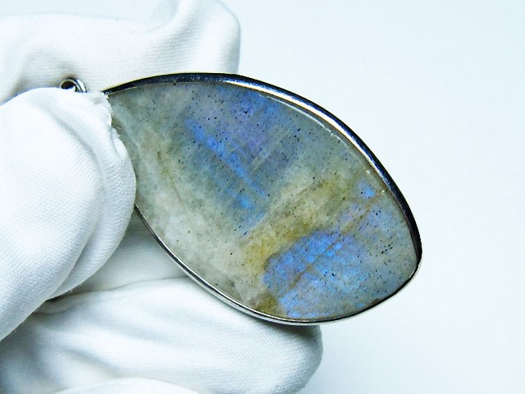 ラブラドライト ペンダント [T413-4143] 2枚目