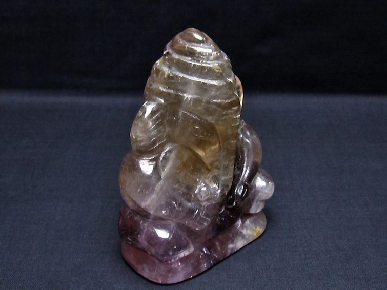 アメジスト ガネーシャ 彫刻品 置物 [t42-649] 3枚目