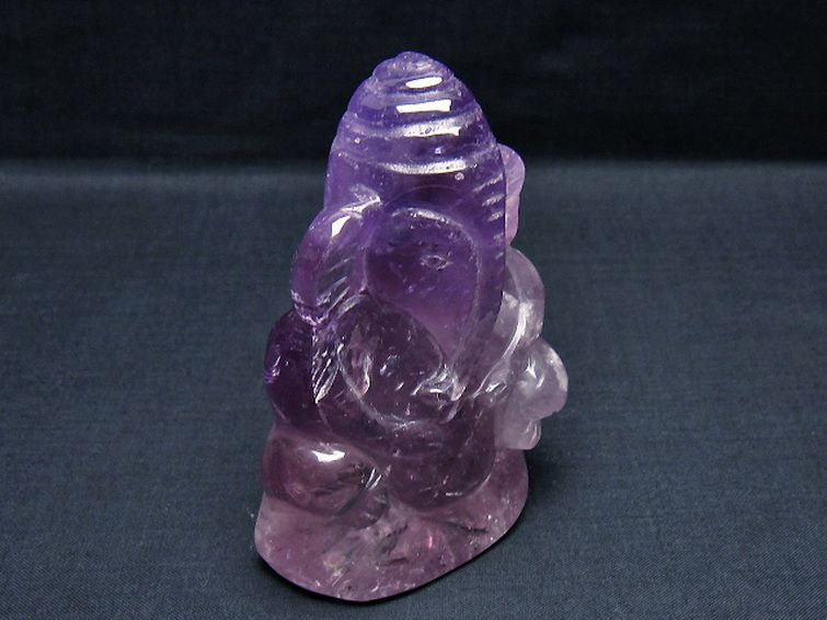 アメジスト ガネーシャ 彫刻品 置物 [t42-673] 3枚目