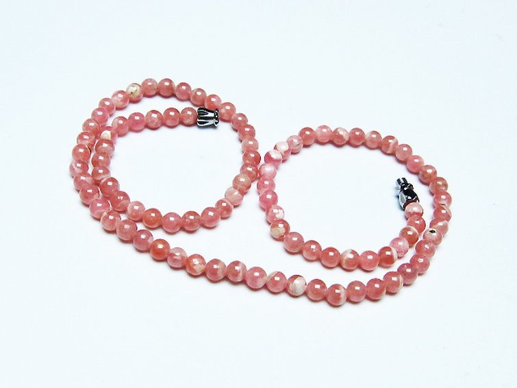 インカローズ ロードクロサイト ネックレス 5mm [t423-1753] 1枚目