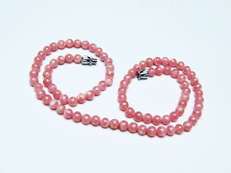 インカローズ ロードクロサイト ネックレス 5mm [t423-1757] 1枚目