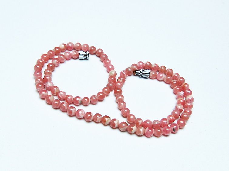 インカローズ ロードクロサイト ネックレス 5mm [t423-1760] 1枚目