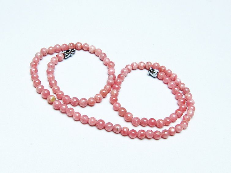 インカローズ ロードクロサイト ネックレス 4mm [t423-1765] 1枚目