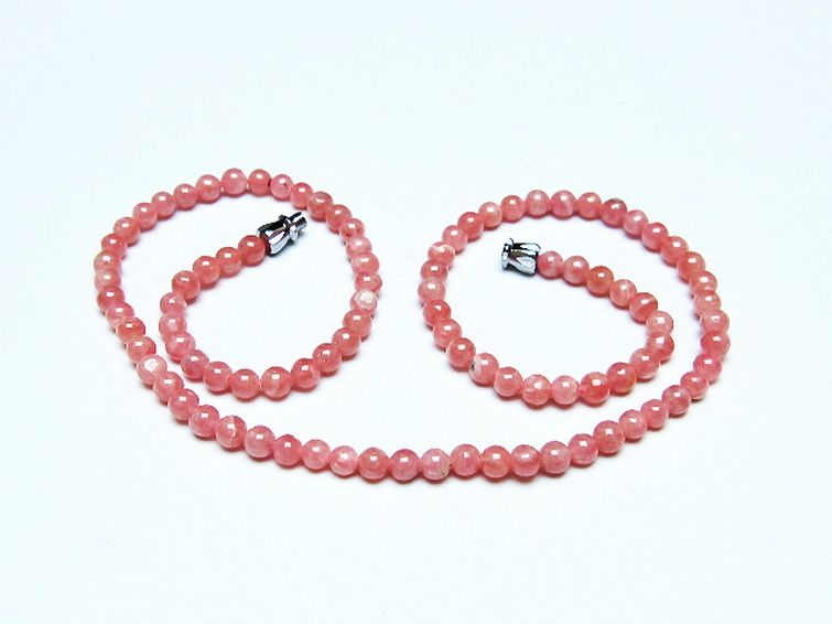 インカローズ ロードクロサイト ネックレス 4mm [t423-1826] 1枚目