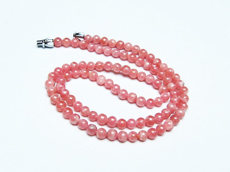 インカローズ ロードクロサイト ネックレス 4mm [t423-1826] 2枚目