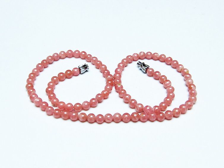 インカローズ ロードクロサイト ネックレス 4mm [t423-1831] 1枚目