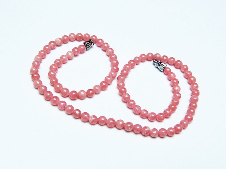 インカローズ ロードクロサイト ネックレス 5mm [t423-1837] 1枚目