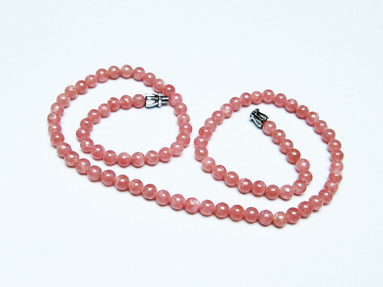 インカローズ ロードクロサイト ネックレス 5mm [t423-1844] 1枚目