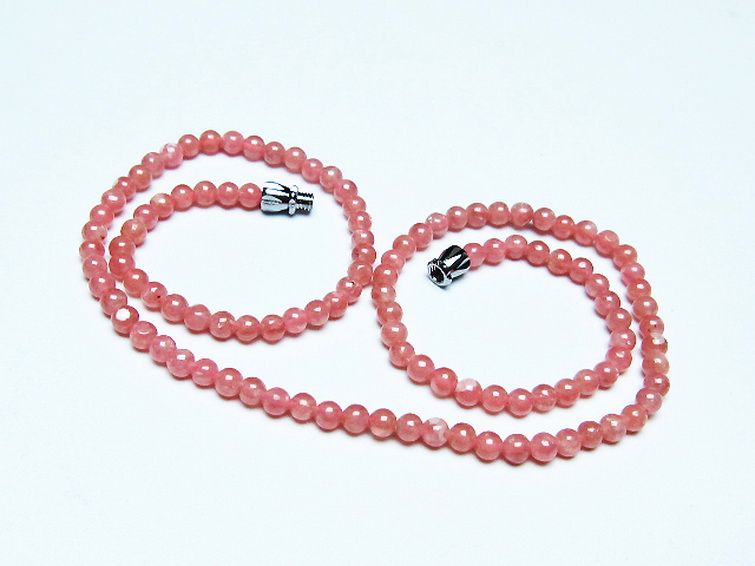 インカローズ ロードクロサイト ネックレス 4mm [t423-1883] 1枚目