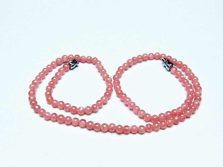 インカローズ ロードクロサイト ネックレス 4mm [t423-1891] 1枚目