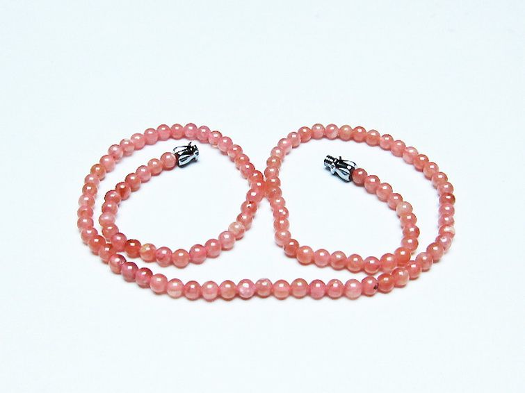 インカローズ ロードクロサイト ネックレス 4mm [t423-1895] 1枚目