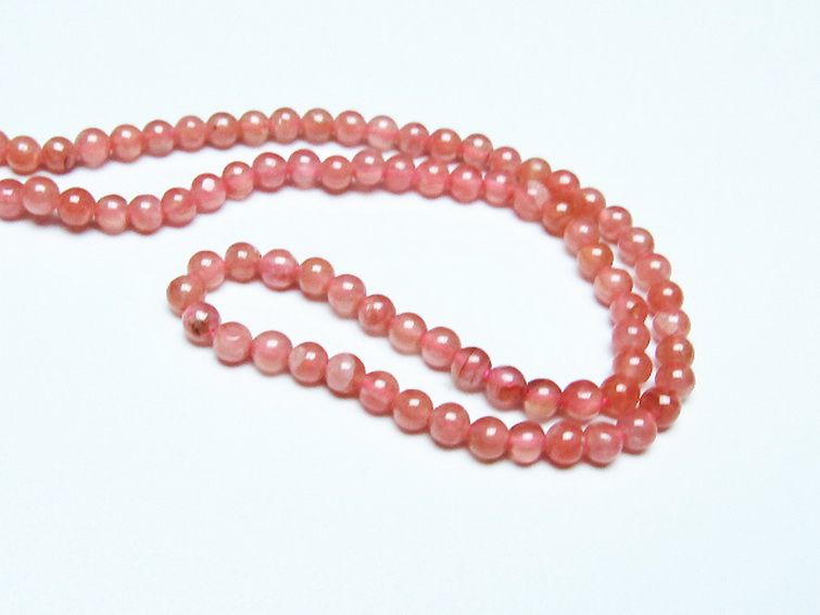 インカローズ ロードクロサイト ネックレス 4mm [t423-1895] 3枚目