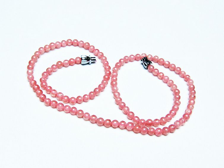 インカローズ ロードクロサイト ネックレス 4mm [t423-1902] 1枚目