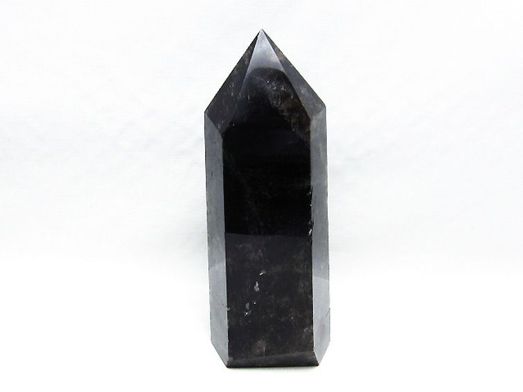 1.1Kg モリオン 純天然 黒水晶 六角柱[t43-7286]