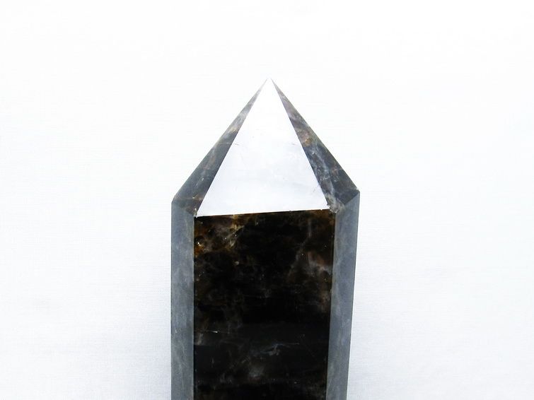 1.6Kg モリオン 純天然 黒水晶 六角柱[T43-7597] 2枚目