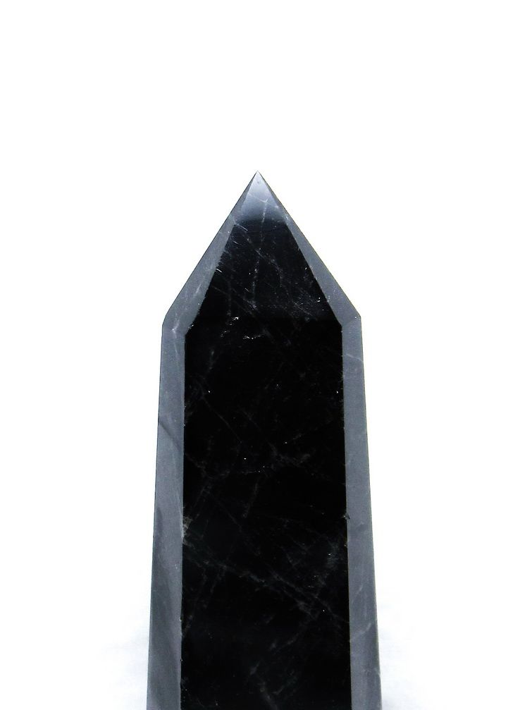 モリオン 純天然 黒水晶 六角柱[T43-7680] 2枚目