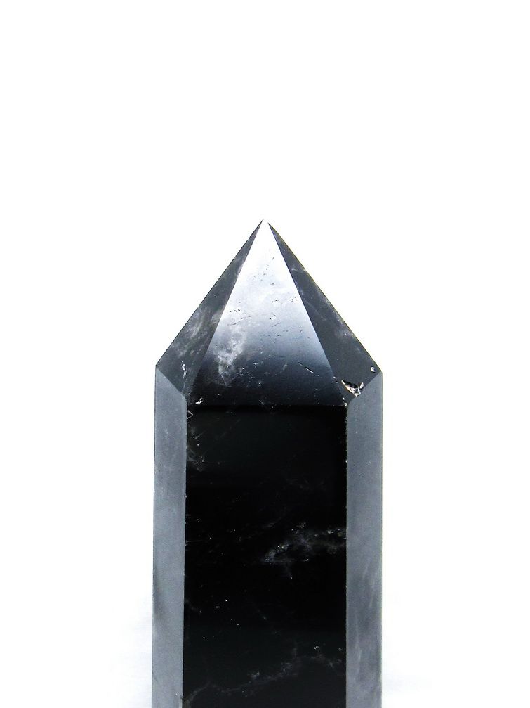 モリオン 純天然 黒水晶 六角柱[T43-7684] 2枚目