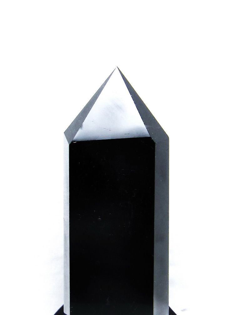 モリオン 純天然 黒水晶 六角柱[T43-7697] 2枚目