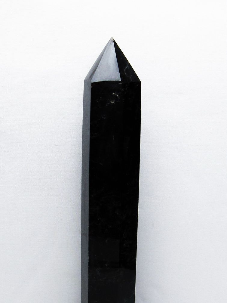 1.9Kg モリオン 純天然 黒水晶 六角柱[T43-7862] 2枚目