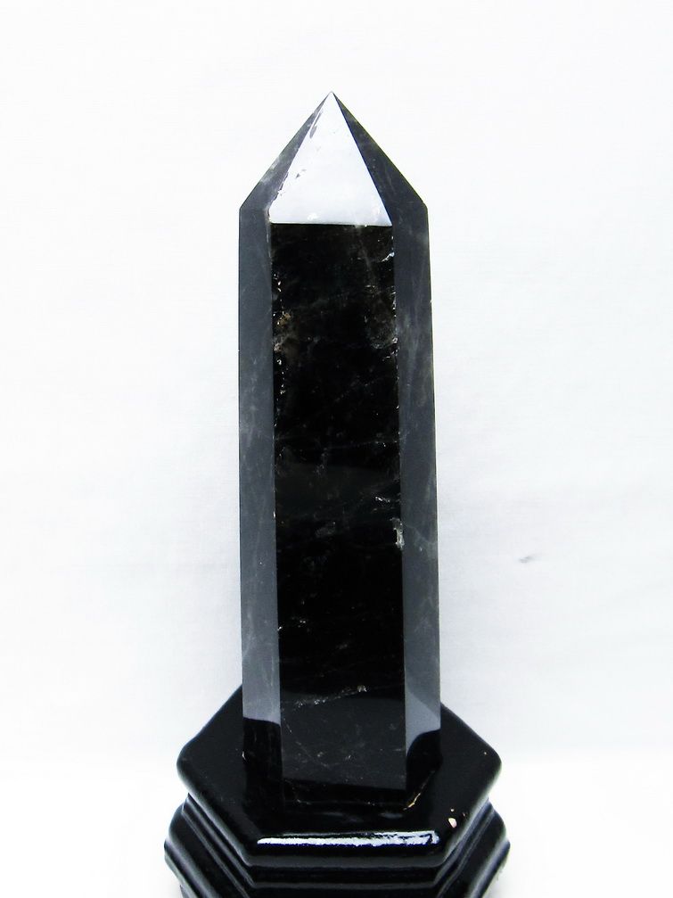 モリオン 純天然 黒水晶 六角柱 [t43-8177] 1枚目