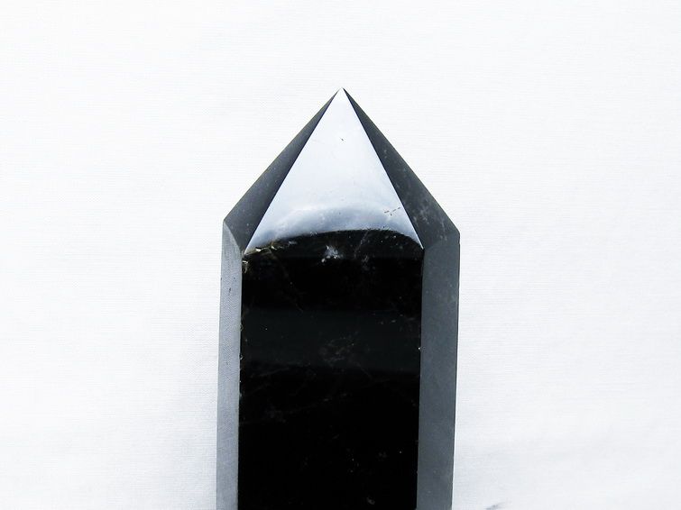 モリオン 純天然 黒水晶 六角柱[T43-8185] 2枚目