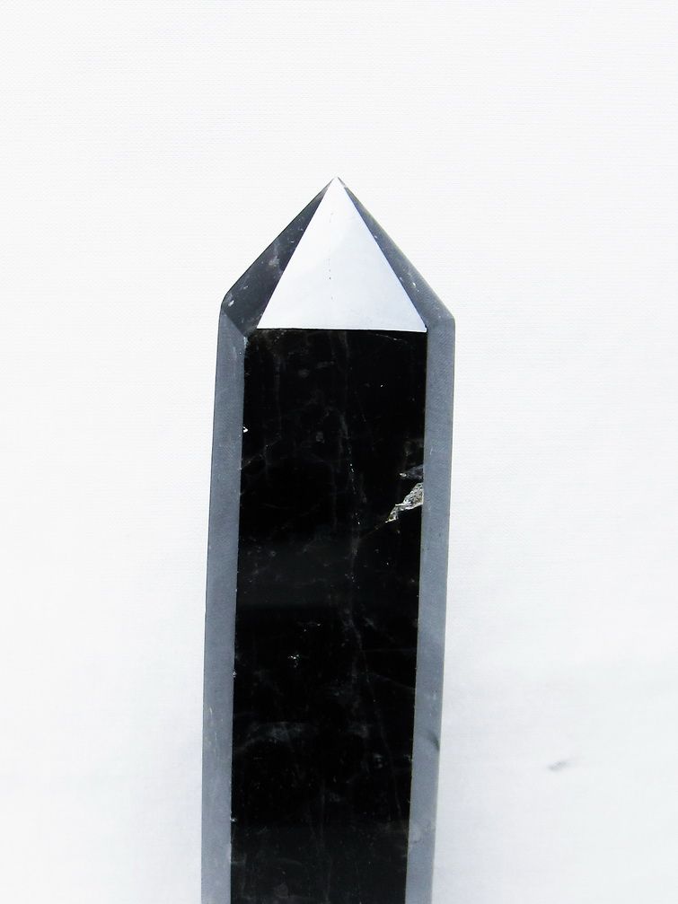 モリオン 純天然 黒水晶 六角柱[T43-8189] 2枚目