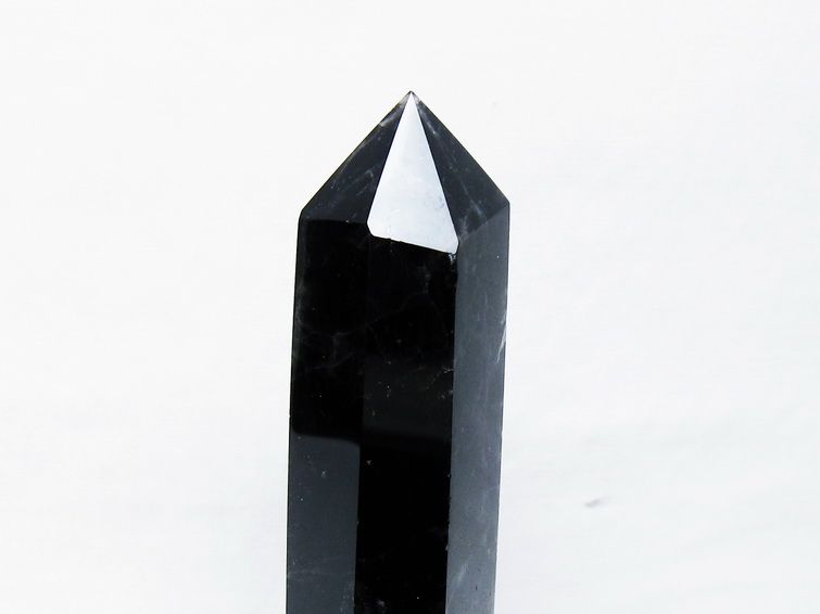 モリオン 純天然 黒水晶 六角柱[t43-8189]