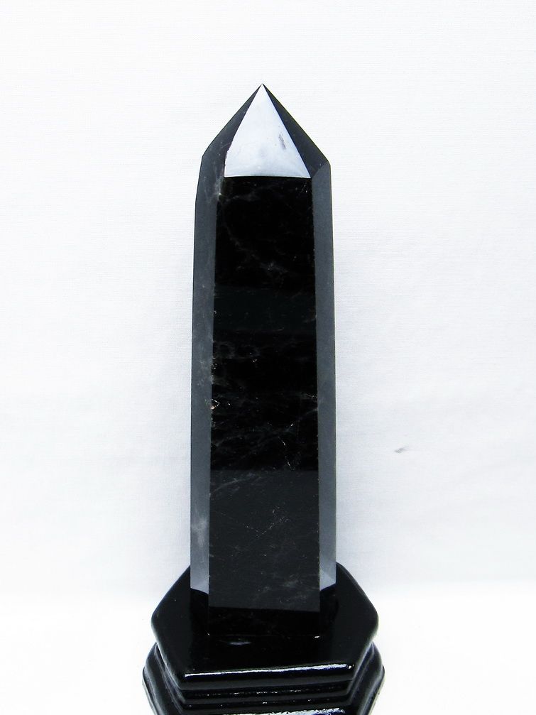 モリオン 純天然 黒水晶 六角柱[T43-8195] 1枚目