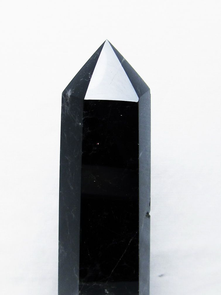 1.2Kg モリオン 純天然 黒水晶 六角柱[T43-8198] 2枚目