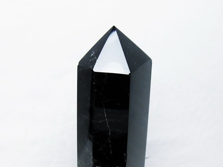 1.2Kg モリオン 純天然 黒水晶 六角柱[T43-8220] 3枚目
