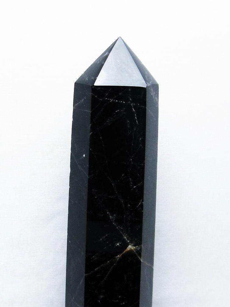 1.7Kg モリオン 純天然 黒水晶 六角柱[T43-8234] 2枚目