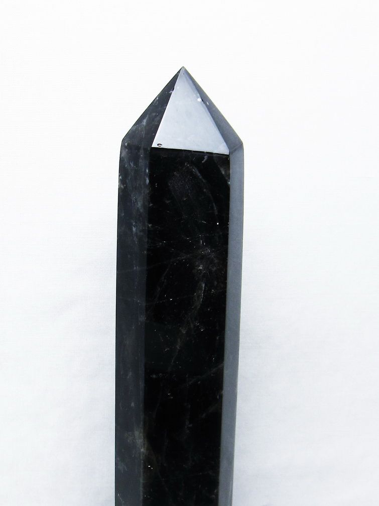 モリオン 純天然 黒水晶 六角柱[T43-8238] 2枚目