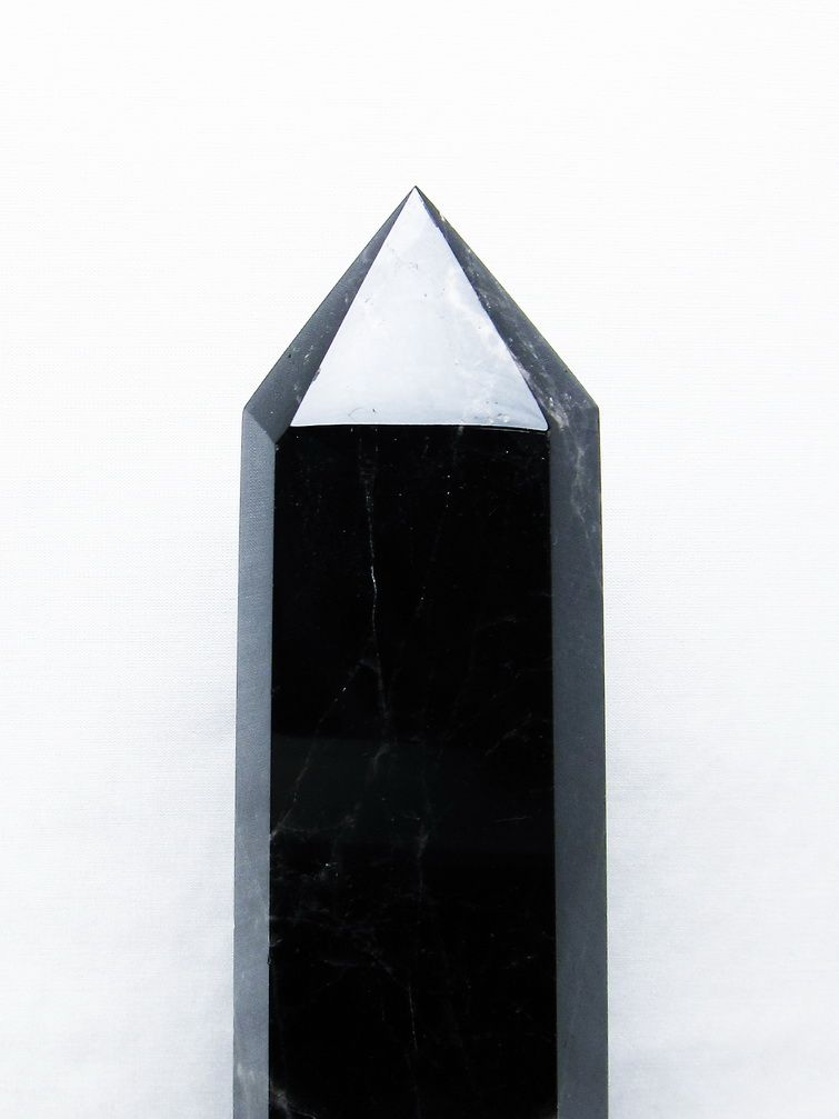 1.6Kg モリオン 純天然 黒水晶 六角柱[T43-8239] 2枚目