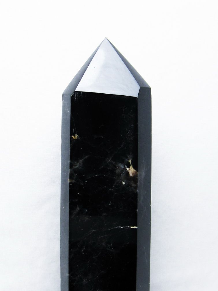 1.3Kg モリオン 純天然 黒水晶 六角柱[T43-8240] 2枚目
