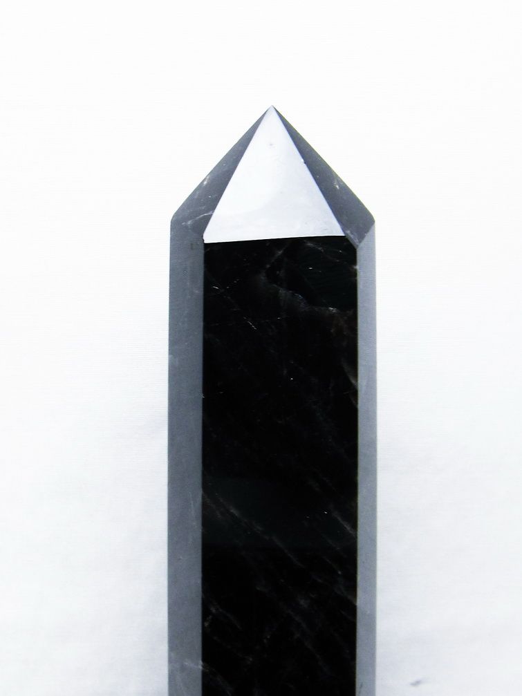 1.6Kg モリオン 純天然 黒水晶 六角柱[T43-8241] 2枚目